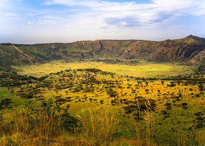 Krater i Queen Elizabeth National Park, Uganda